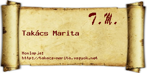 Takács Marita névjegykártya